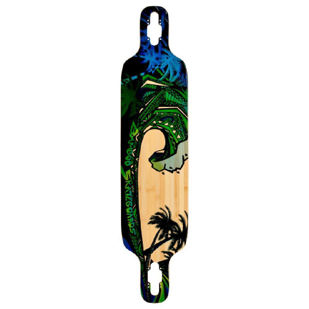 Bamboo Green Giant Twin Tip Drop Through 40" Longboard - Image 3