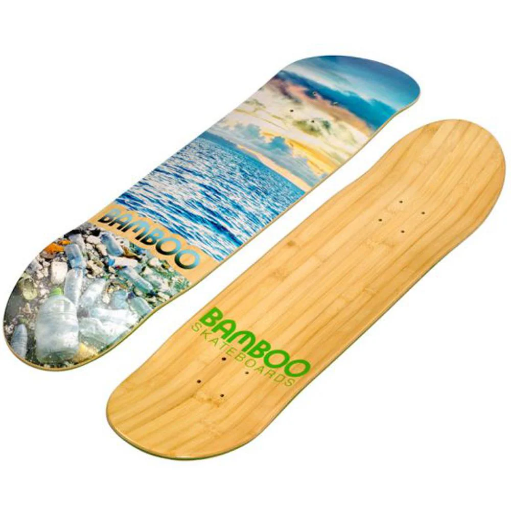 Ocean Disaster Graphic Bamboo Skateboard - Image 3