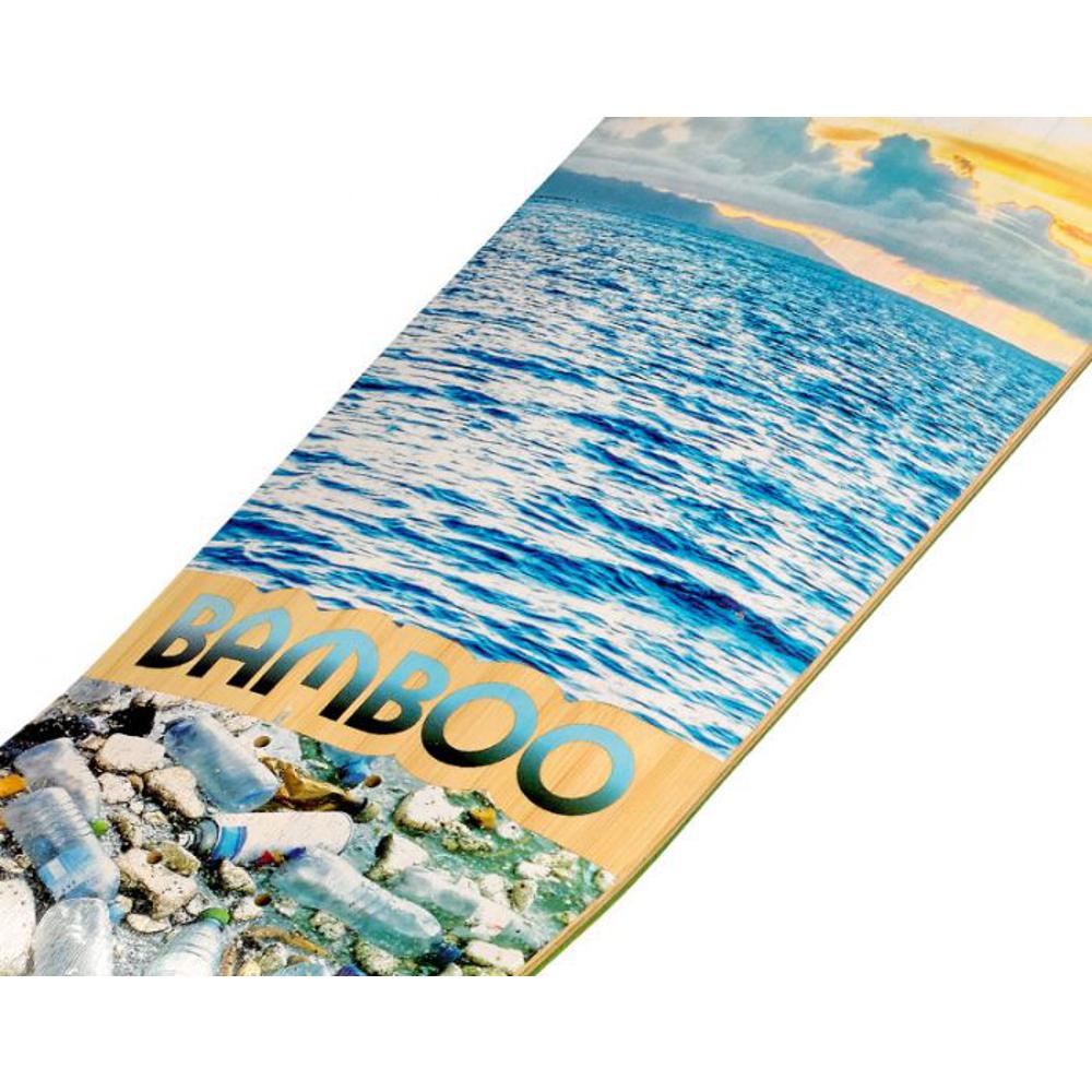 Ocean Disaster Graphic Bamboo Skateboard - Image 4