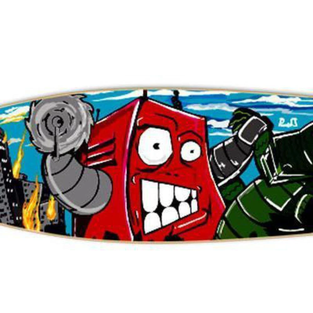 Punked Robot Godzilla 40 inch Pintail Longboard - Complete - Image 6