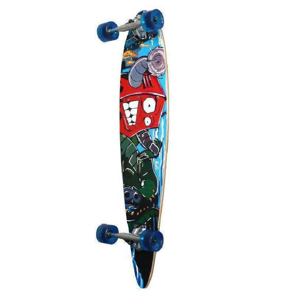 Punked Robot Godzilla 40 inch Pintail Longboard - Complete - Image 7