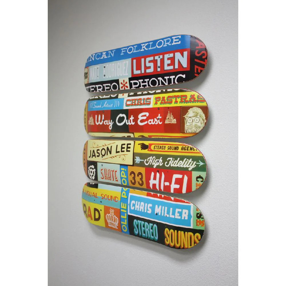 Sk8ology Skateboard Longboard Deck Display Wall Rack Bracket - Image 5