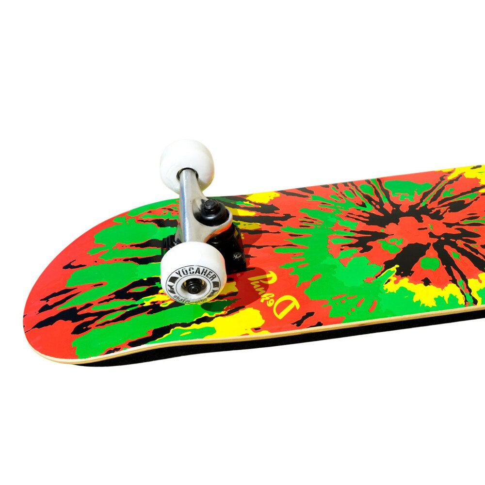 Yocaher Graphic Complete 7.75" Skateboard - Tiedye Rasta - Image 4